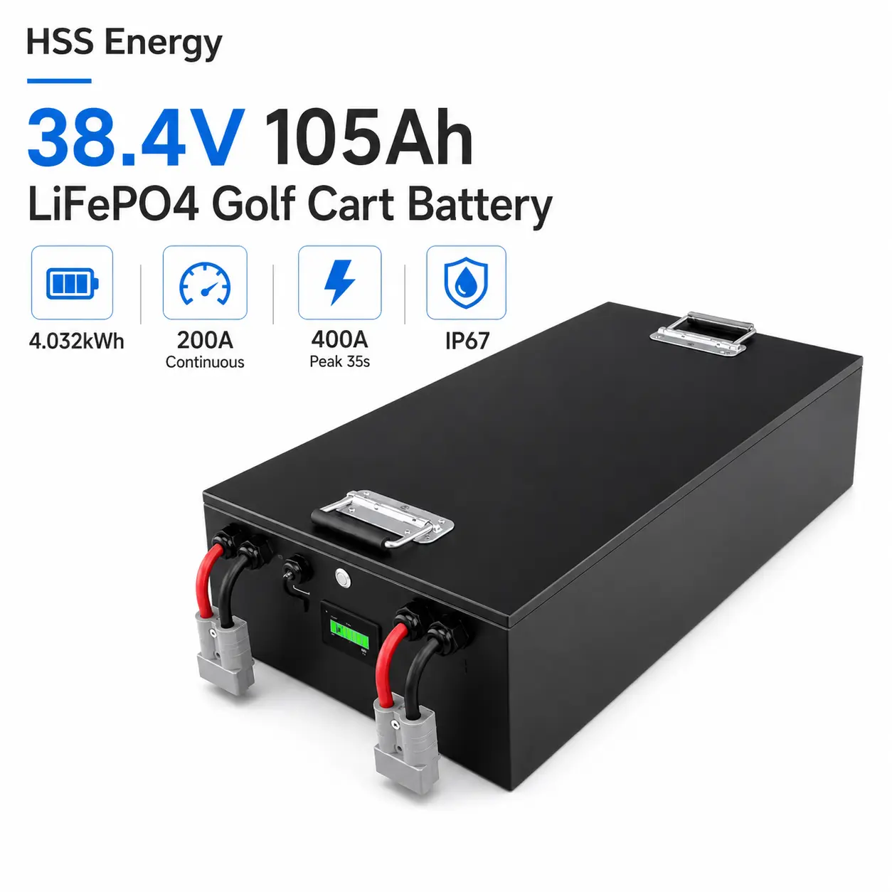 36V 105Ah golfkocsi lítium akkumulátor