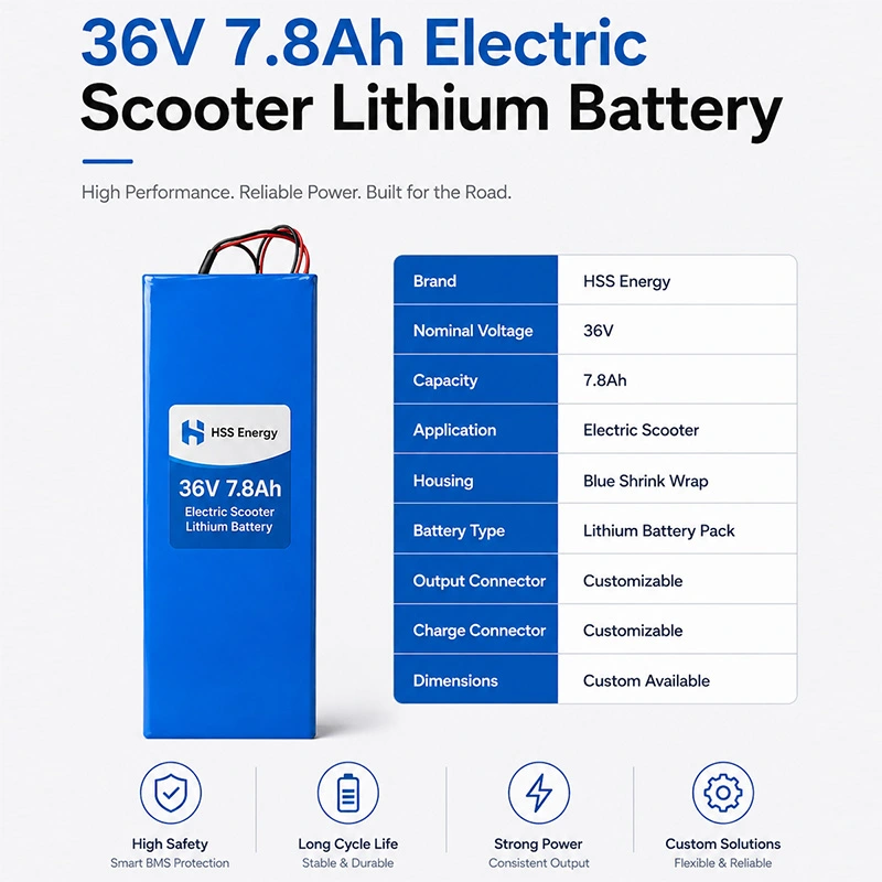 36V 7,8Ah elektromos robogó lítium akkumulátor