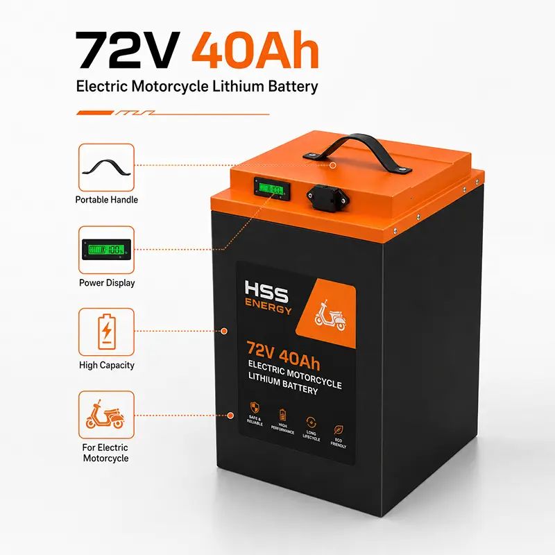 72V 40Ah elektromos motorkerékpár lítium akkumulátor
